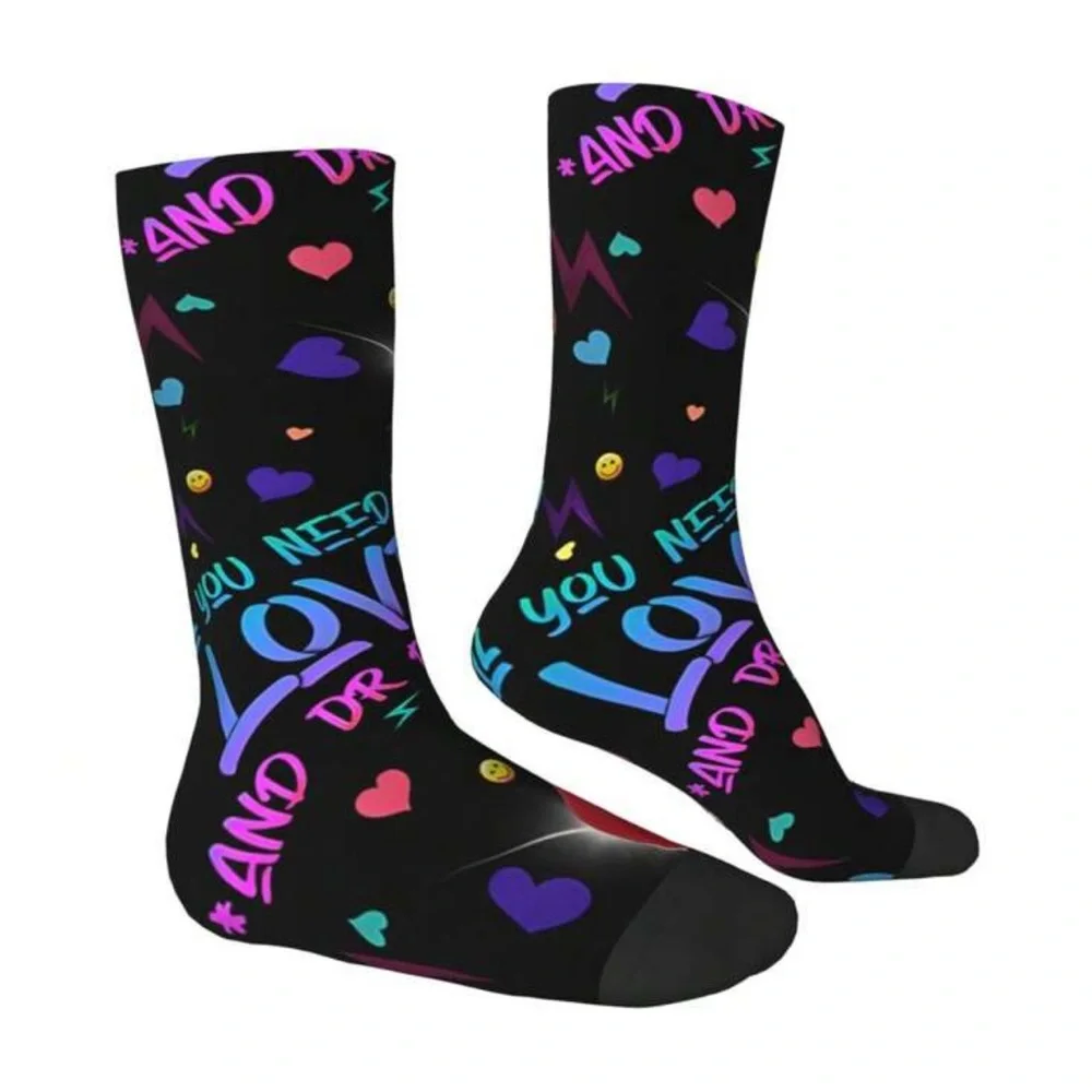 •For the Love of Dr. Pepper• Colorful Graphic Unisex Novelty Socks
